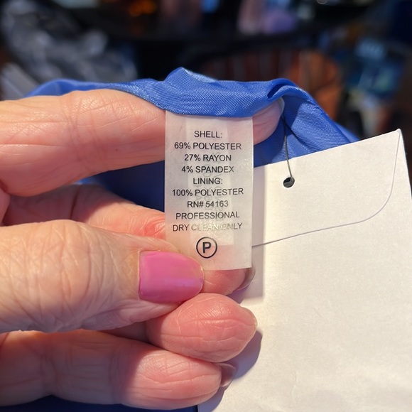 Calvin Klein Blue Sleeveless Belted Lined Dress Size 14. Brand New With tags! - Picture 11 of 12